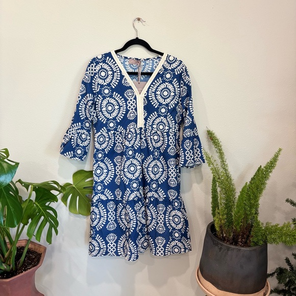 Saiph Lab Dresses & Skirts - Saiph Lab | Crochet Bell Sleeve Dress | Size Large (style: 53581)